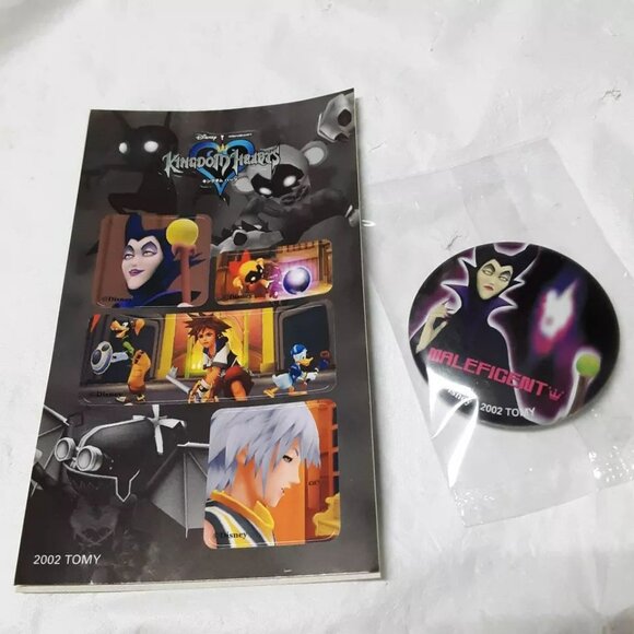 Disney Other - Maleficent Pin Badge & Sticker Set Tomy Japan Sleeping Beauty Kingdom Hearts